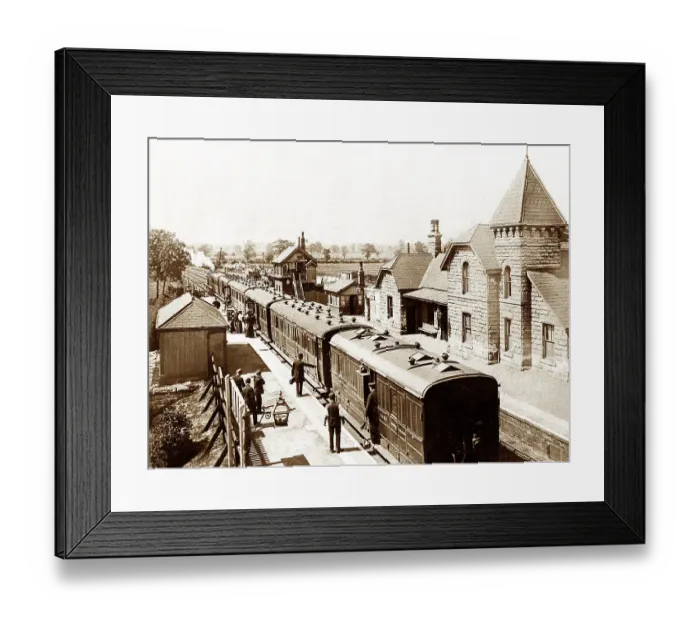 Framed Print : Adwick-le-Street Railway station, early 1900s Framed Print : Adwick-le-Street Railway station, early 1900s