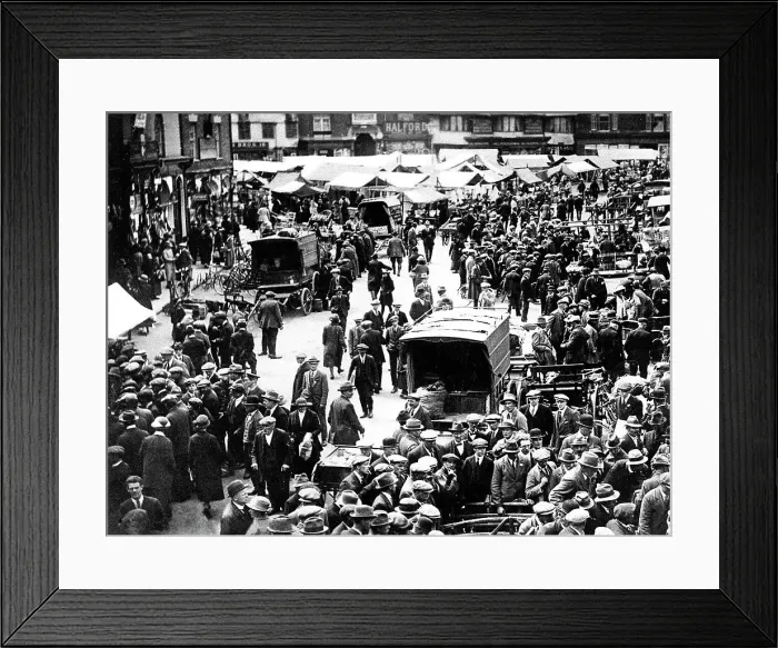 Framed Print : Banbury Market Place early 1900s Framed Print : Banbury Market Place early 1900s
