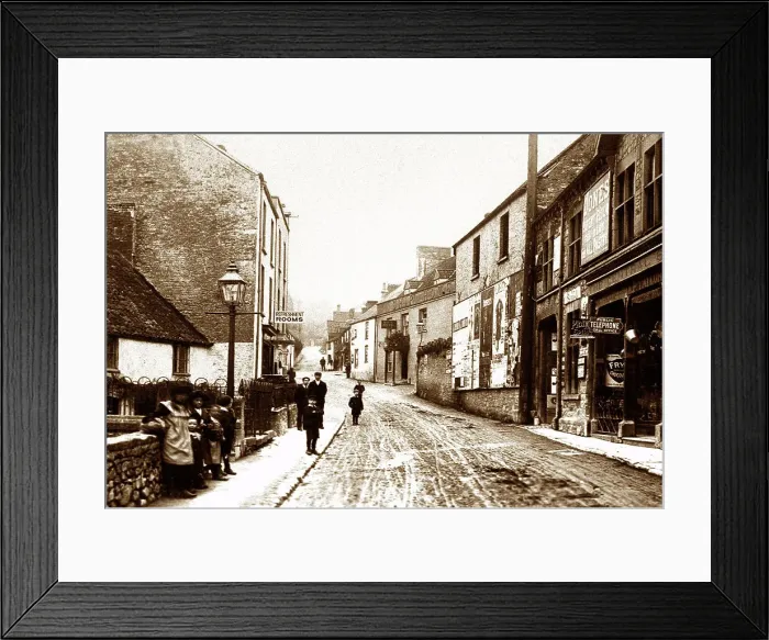 Framed Print : West Street, Banwell, early 1900s Framed Print : West Street, Banwell, early 1900s