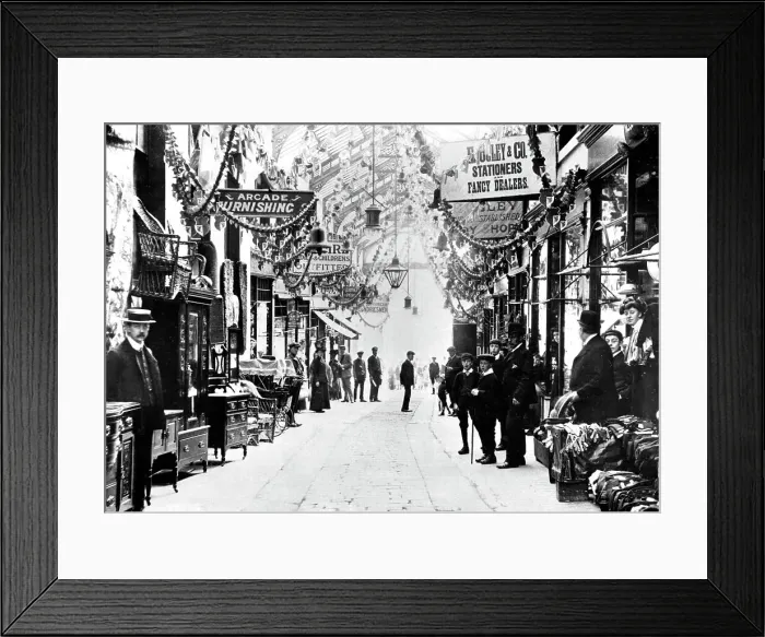 Framed Print : Barnsley Eldon Arcade early 1900s