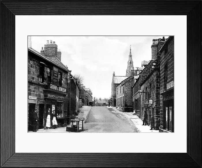 Framed Print : Main Street, Alnmouth, early 1900s Framed Print : Main Street, Alnmouth, early 1900s