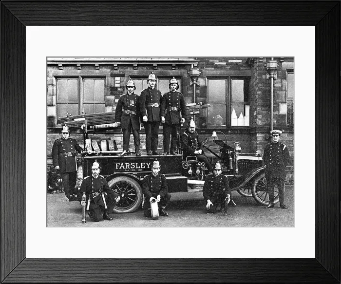 Framed Print : Farsley Fire Brigade, early 1900s Framed Print : Farsley Fire Brigade, early 1900s