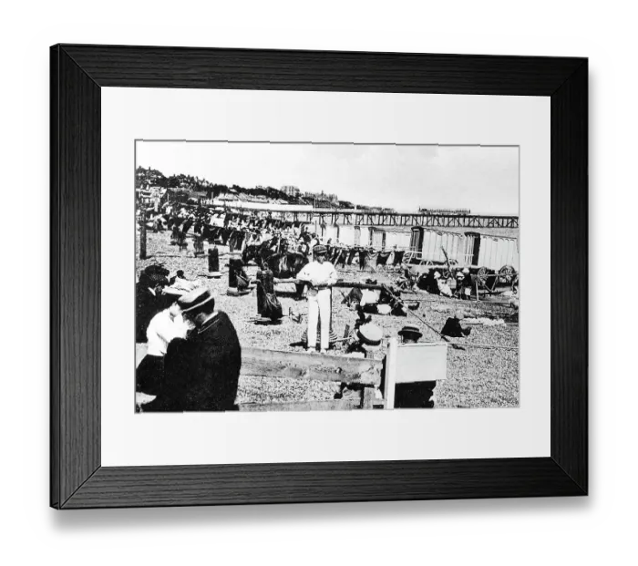 Framed Print : Felixstowe West Beach early 1900s Framed Print : Felixstowe West Beach early 1900s