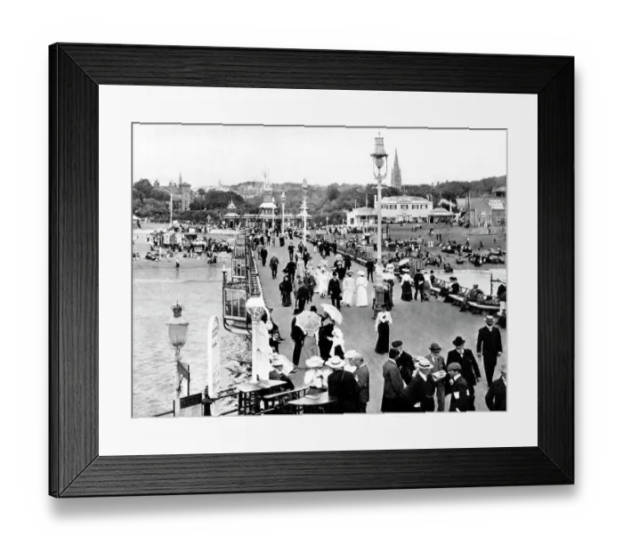 Framed Print : Bournemouth promenade, early 1900s Framed Print : Bournemouth promenade, early 1900s