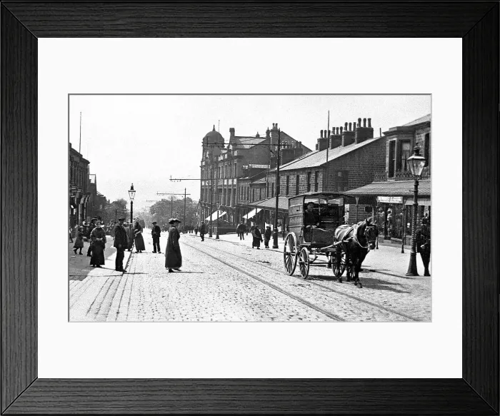 Framed Print : Albert Road, Colne, early 1900s Framed Print : Albert Road, Colne, early 1900s