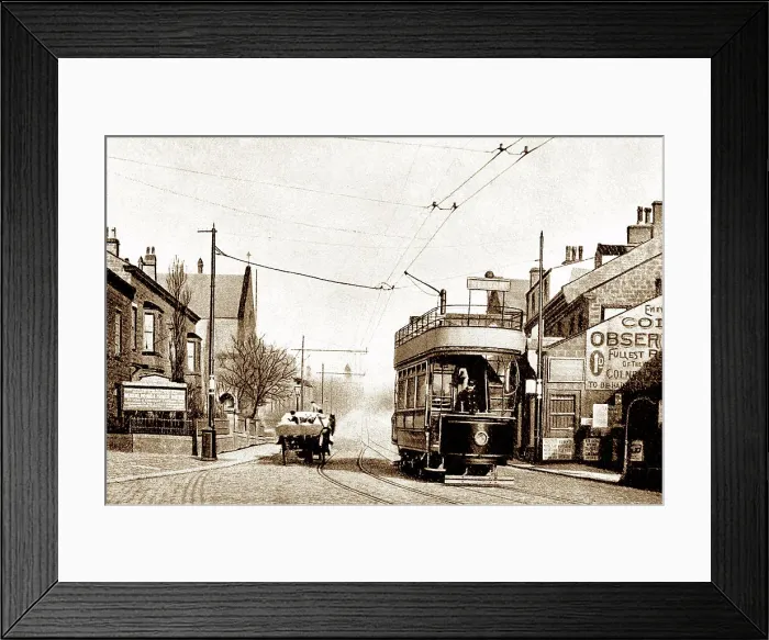 Framed Print : Colne Albert Road early 1900s Framed Print : Colne Albert Road early 1900s