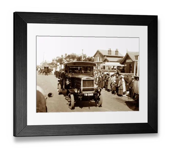 Framed Print : Lorry in Cleveleys early 1900s Framed Print : Lorry in Cleveleys early 1900s