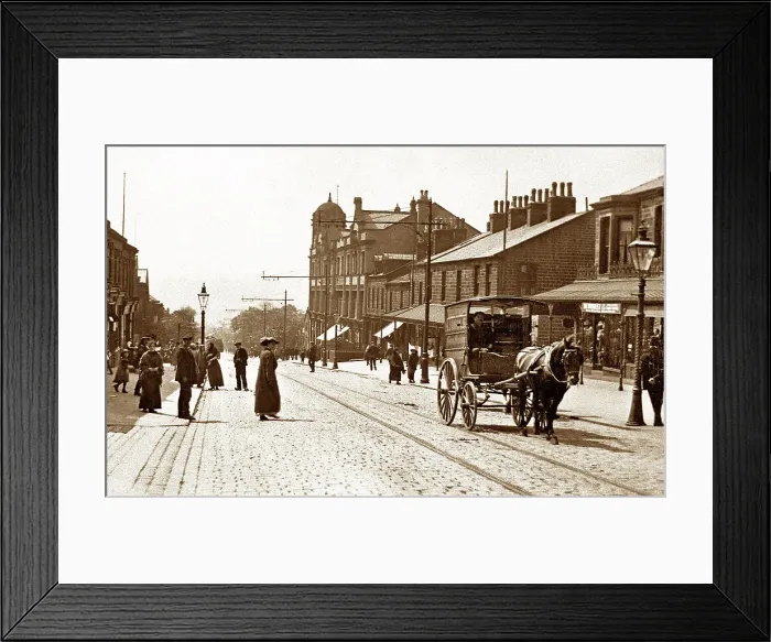 Framed Print : Albert Road, Colne, early 1900s Framed Print : Albert Road, Colne, early 1900s