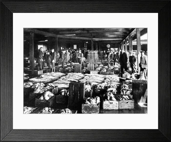 Framed Print : Aberdeen Fish Market, early 1900s Framed Print : Aberdeen Fish Market, early 1900s
