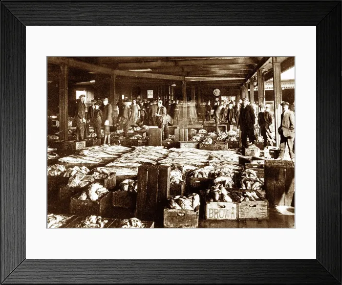 Framed Print : Aberdeen Fish Market, early 1900s Framed Print : Aberdeen Fish Market, early 1900s