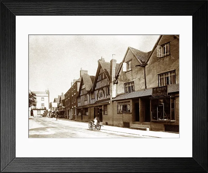Framed Print : Alcester Church Road early 1900s Framed Print : Alcester Church Road early 1900s
