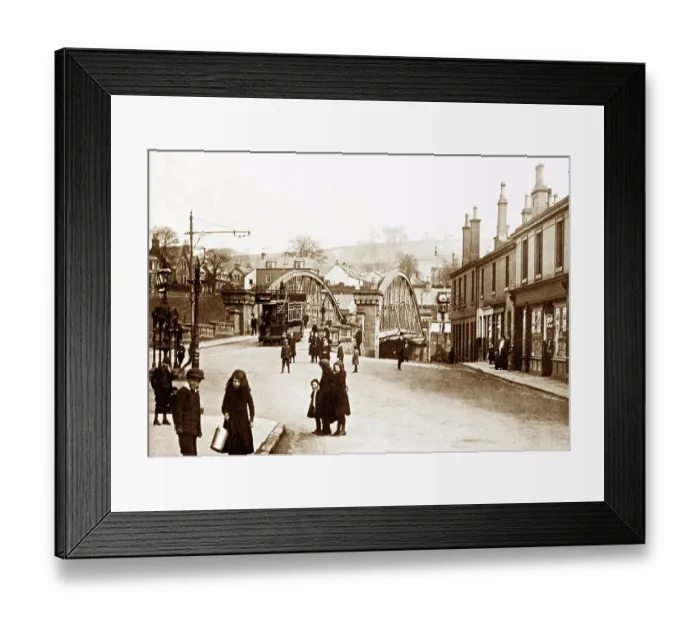 Framed Print : Bonhill Bridge, Alexandria, early 1900s Framed Print : Bonhill Bridge, Alexandria, early 1900s
