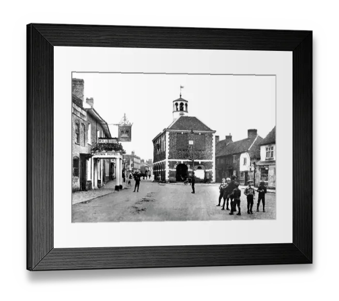 Framed Print : Amersham Market Square early 1900s Framed Print : Amersham Market Square early 1900s