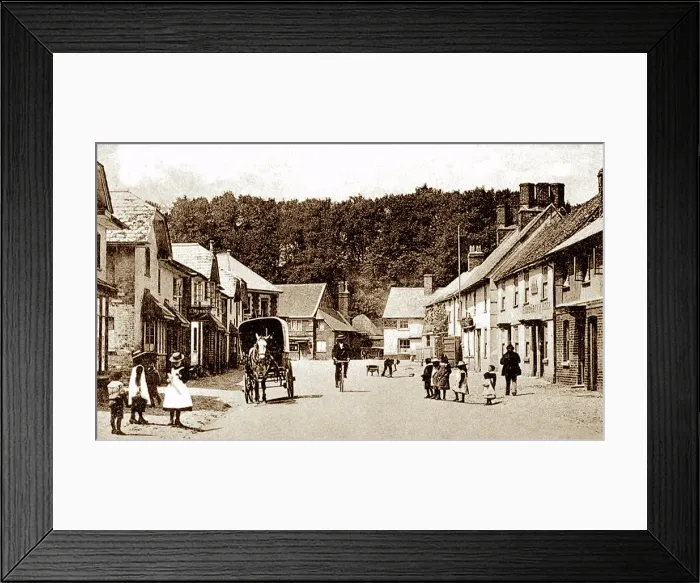 Framed Print : Salisbury Street, Amesbury, early 1900s Framed Print : Salisbury Street, Amesbury, early 1900s