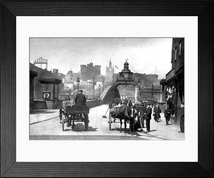 Framed Print : Swing Bridge over the Tyne, Gateshead, early 1900s Framed Print : Swing Bridge over the Tyne, Gateshead, early 1900s