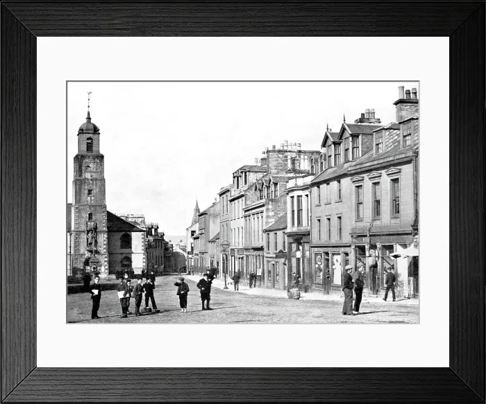 Framed Print : Lanark High Street early 1900s Framed Print : Lanark High Street early 1900s
