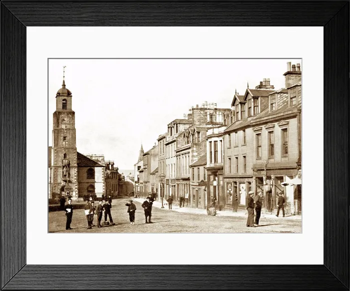Framed Print : Lanark High Street early 1900s Framed Print : Lanark High Street early 1900s