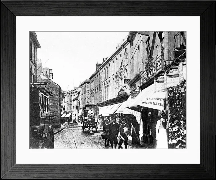 Framed Print : Falmouth Market Street early 1900s Framed Print : Falmouth Market Street early 1900s