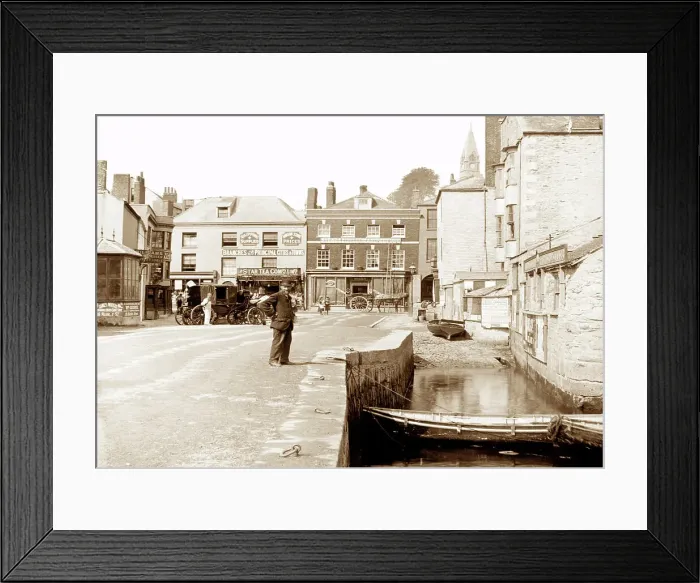 Framed Print : Market Strand, Falmouth, early 1900s Framed Print : Market Strand, Falmouth, early 1900s