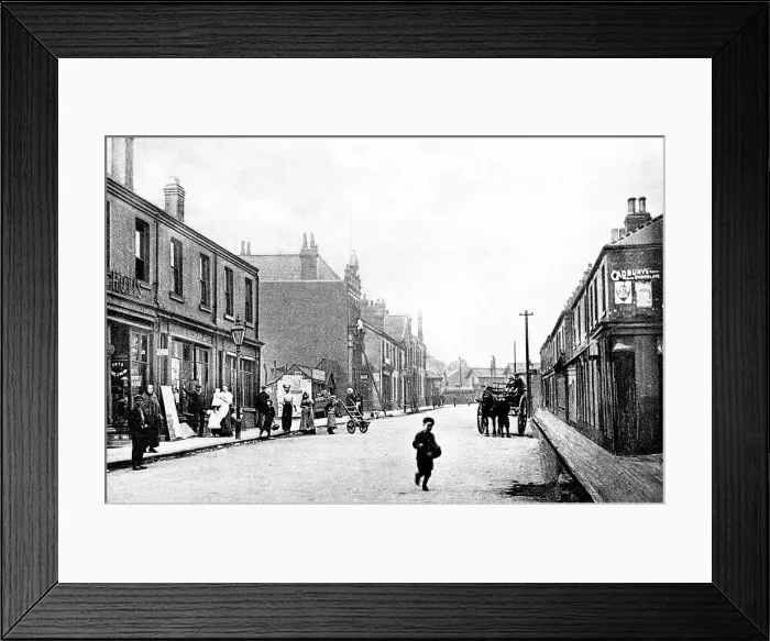 Framed Print : Station Road, Featherstone, early 1900s Framed Print : Station Road, Featherstone, early 1900s