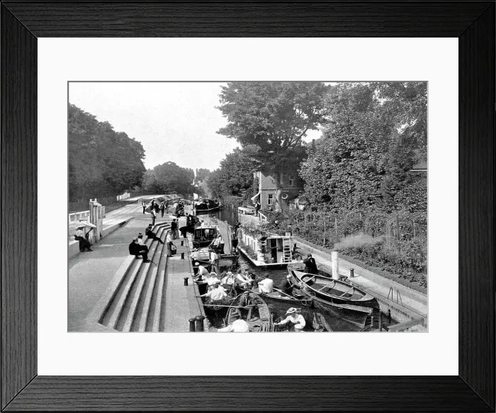 Framed Print : Maidstone Boulter's Lock early 1900s Framed Print : Maidstone Boulter's Lock early 1900s