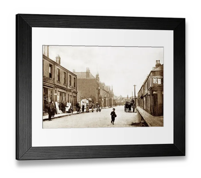 Framed Print : Station Road, Featherstone, early 1900s Framed Print : Station Road, Featherstone, early 1900s