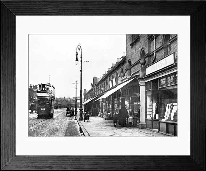 Framed Print : Gordon Terrace, Saltaire, early 1900s Framed Print : Gordon Terrace, Saltaire, early 1900s