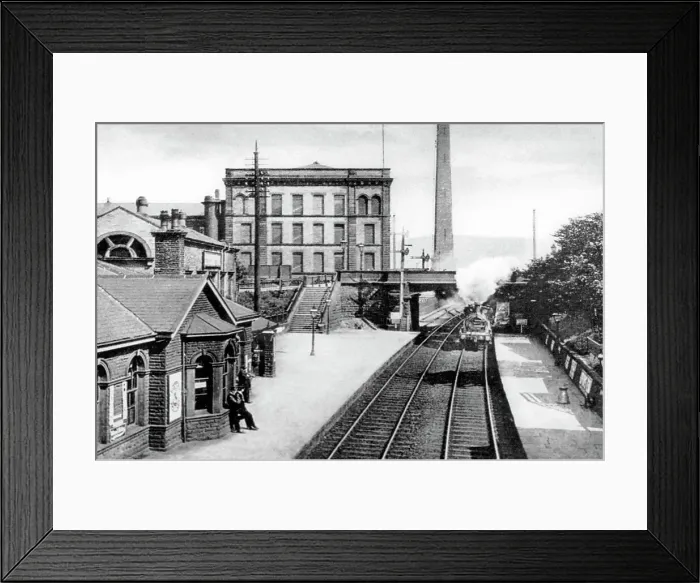 Framed Print : Saltaire Railway Station early 1900s Framed Print : Saltaire Railway Station early 1900s
