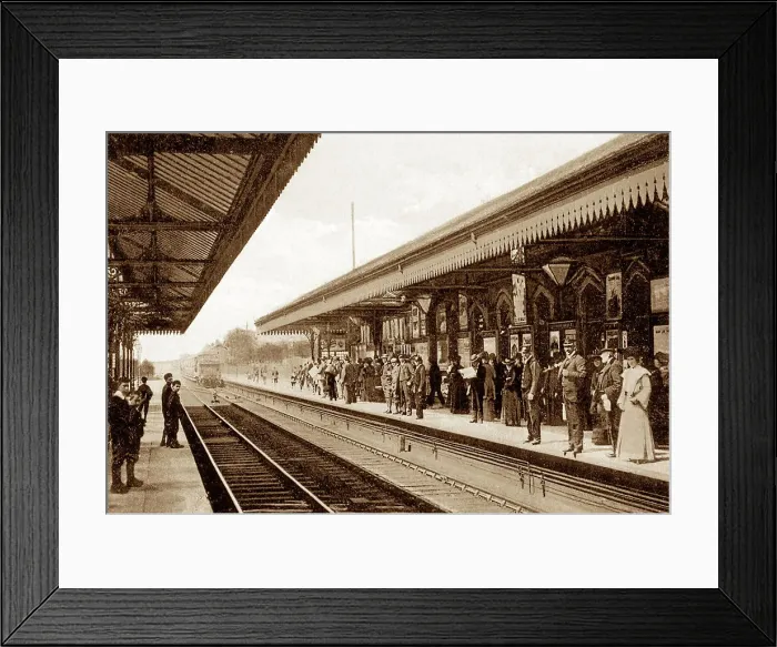 Framed Print : Urmston Railway Station, early 1900s Framed Print : Urmston Railway Station, early 1900s