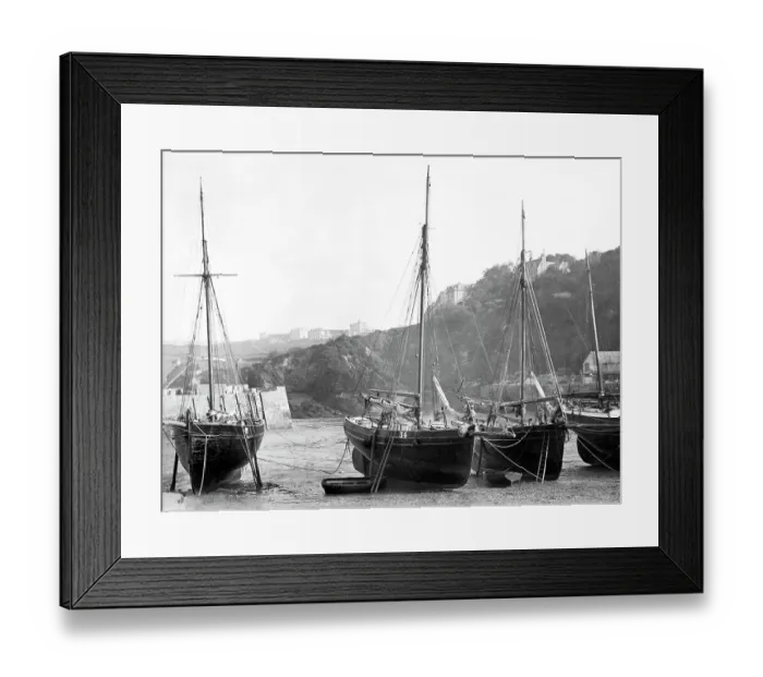 Framed Print : Ilfracombe Harbour early 1900s Framed Print : Ilfracombe Harbour early 1900s