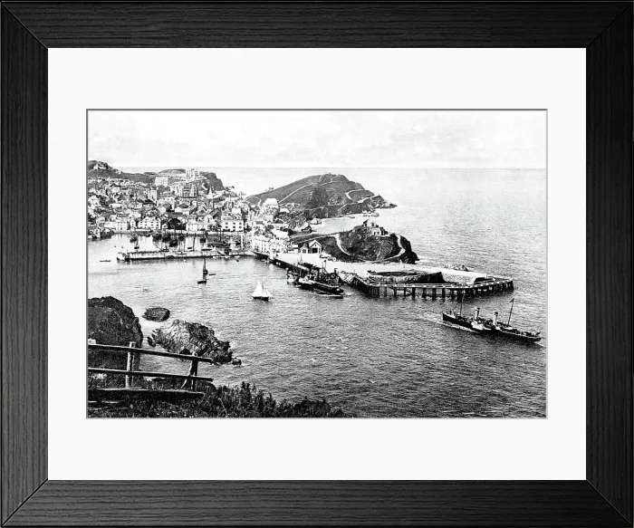 Framed Print : Ilfracombe Harbour early 1900s Framed Print : Ilfracombe Harbour early 1900s
