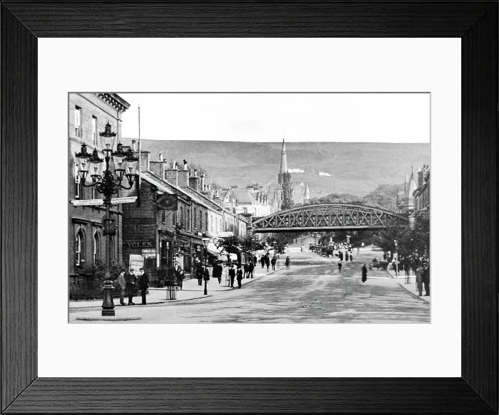Framed Print : Ilkley Brook Street early 1900s Framed Print : Ilkley Brook Street early 1900s