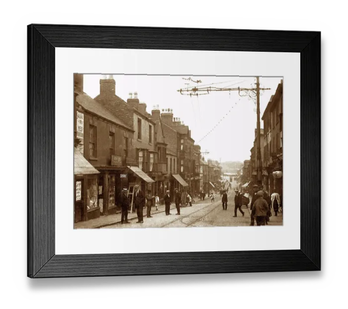Framed Print : Bath Street, Ilkeston, early 1900s Framed Print : Bath Street, Ilkeston, early 1900s