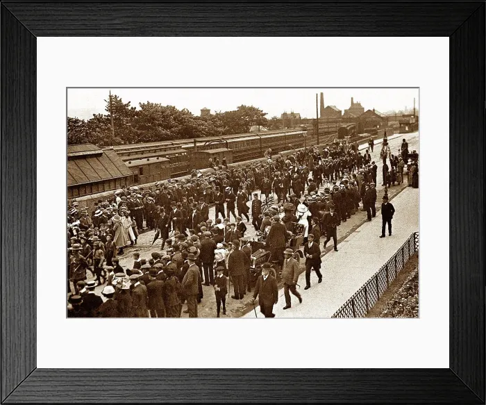 Framed Print : Ilkley Railway Station The Coronation in 1911 Framed Print : Ilkley Railway Station The Coronation in 1911