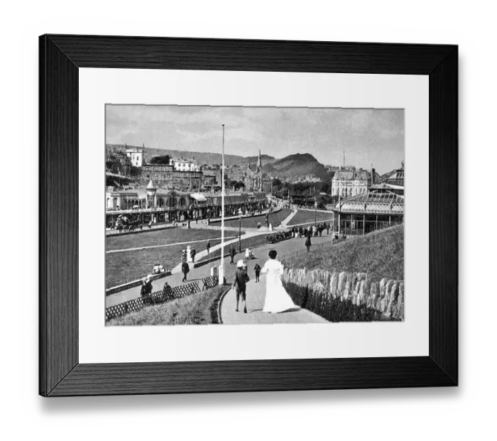 Framed Print : Ilfracombe Capstone Hill and Promenade early 1900s Framed Print : Ilfracombe Capstone Hill and Promenade early 1900s