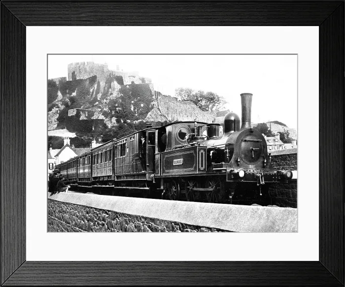 Framed Print : Steam railway, Mount Orgueil Castle, Jersey, Channel Islands Framed Print : Steam railway, Mount Orgueil Castle, Jersey, Channel Islands