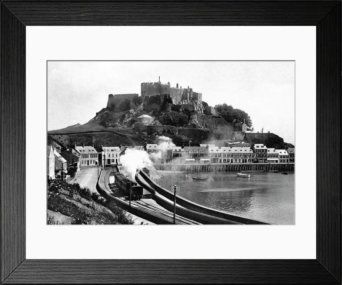 Framed Print : Jersey Gorey Railway Station early 1900s Framed Print : Jersey Gorey Railway Station early 1900s