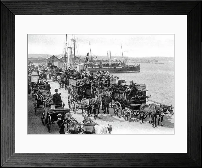 Framed Print : St. Helier Harbour, Jersey, early 1900s Framed Print : St. Helier Harbour, Jersey, early 1900s