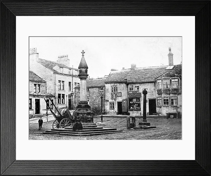 Framed Print : Baildon market Place early 1900s Framed Print : Baildon market Place early 1900s