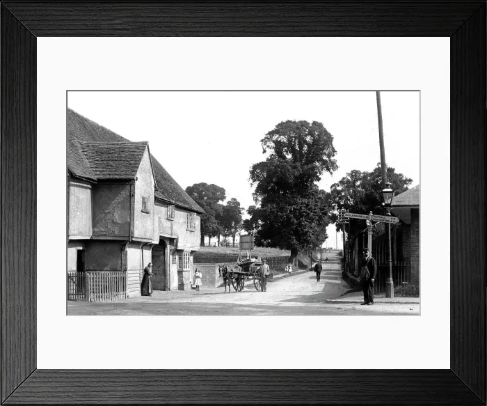 Framed Print : Baldock Royston Road early 1900s Framed Print : Baldock Royston Road early 1900s