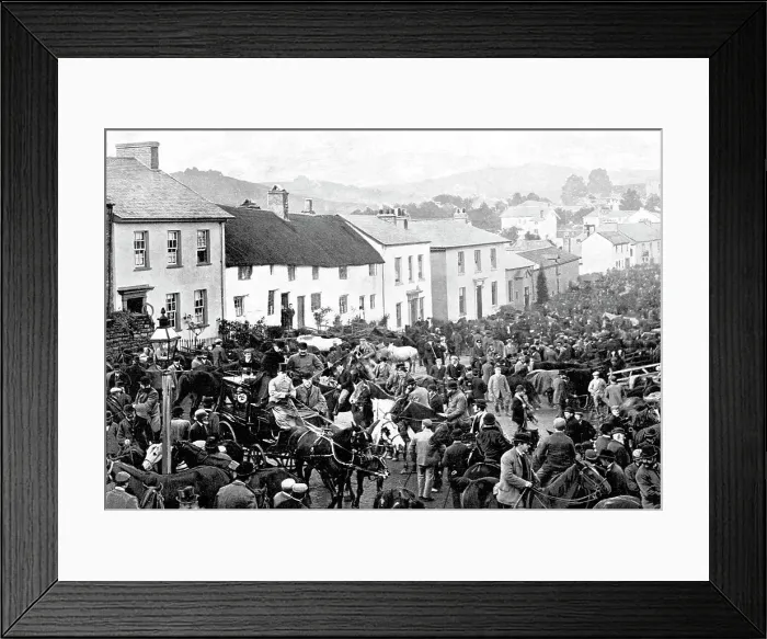 Framed Print : Bampton Pony Fair, early 1900s Framed Print : Bampton Pony Fair, early 1900s