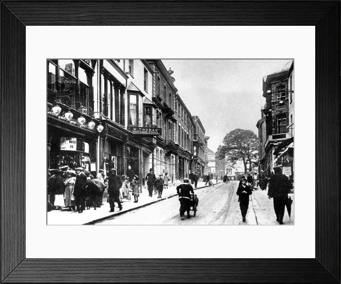 Framed Print : Bangor High Street early 1900s Framed Print : Bangor High Street early 1900s