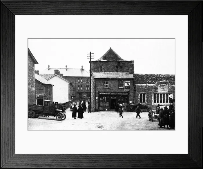 Framed Print : Talgarth Market Square early 1900s Framed Print : Talgarth Market Square early 1900s