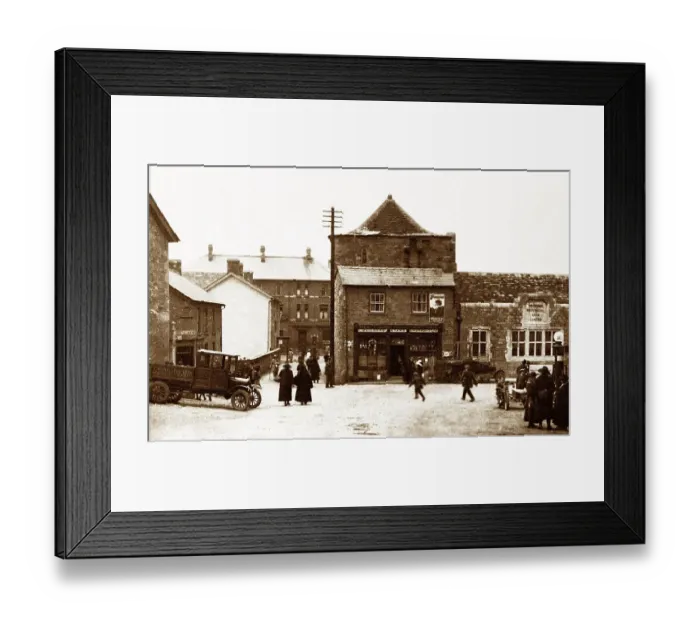 Framed Print : Talgarth Market Square, early 1900s Framed Print : Talgarth Market Square, early 1900s