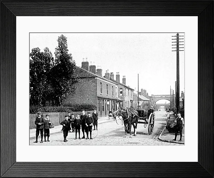 Framed Print : Liverpool Road, Cadishead, early 1900s Framed Print : Liverpool Road, Cadishead, early 1900s