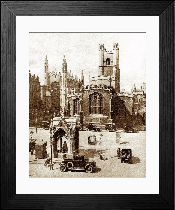 Framed Print : Cambridge Market Place, early 1900s Framed Print : Cambridge Market Place, early 1900s