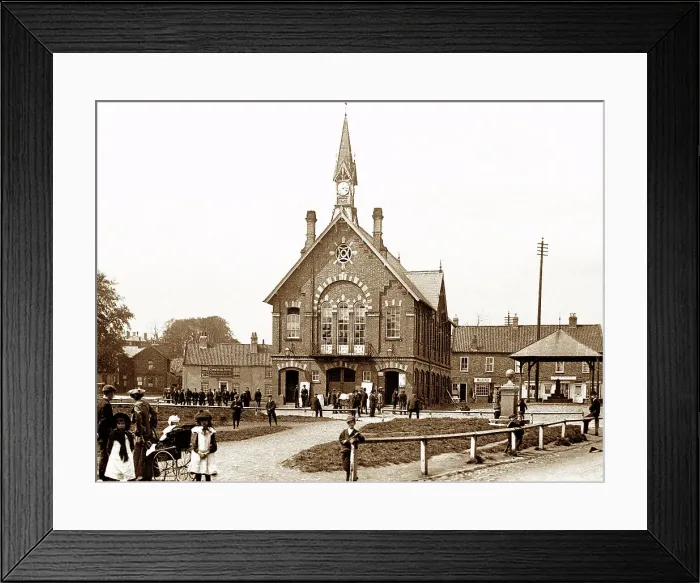 Framed Print : Easingwold Town Hall, early 1900s Framed Print : Easingwold Town Hall, early 1900s