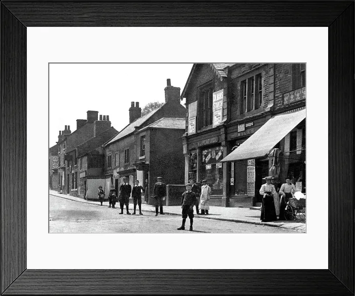 Framed Print : Eckington Market Street early 1900s Framed Print : Eckington Market Street early 1900s