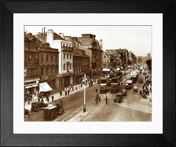 Framed Print : Princes Street, Edinburgh, possibly 1930s Framed Print : Princes Street, Edinburgh, possibly 1930s