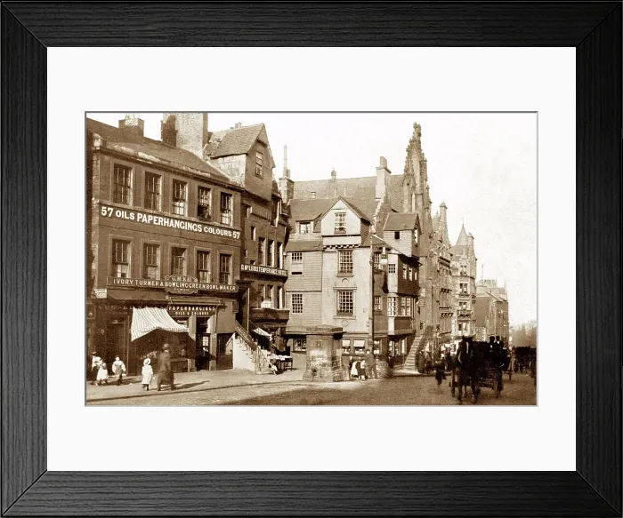 Framed Print : John Knox's House, Edinburgh, Victorian period Framed Print : John Knox's House, Edinburgh, Victorian period